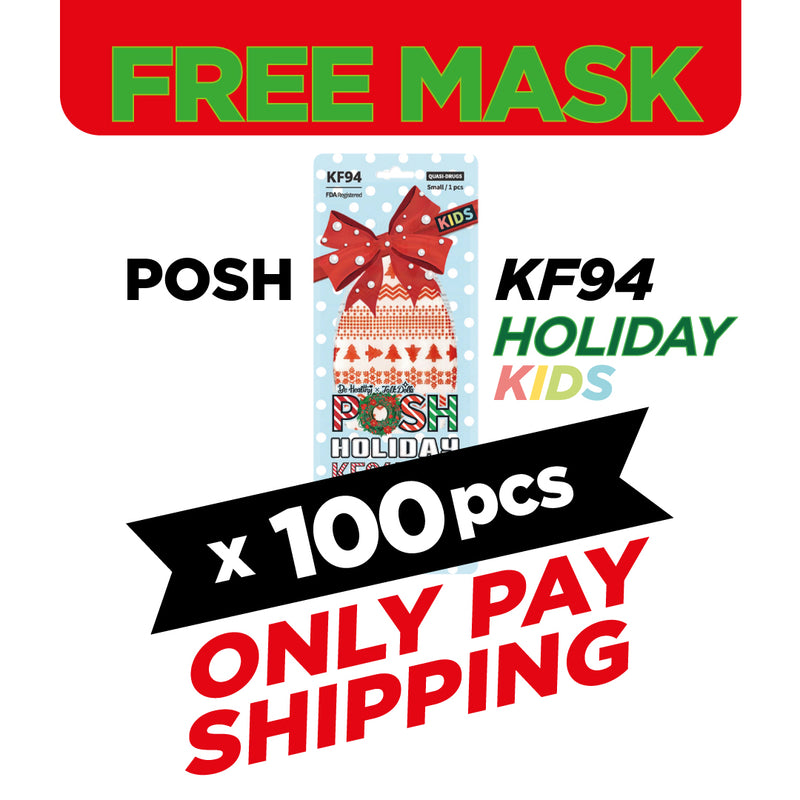 (FREE🔥) 100pcs POSH KF94 Holiday Special - Kids (KH01) - EXP Nov 1, 2025