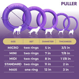 PULLER Standard Dog Play Rings for Large Breeds, Set of 2 - Fetch Training, Tug-of-War, Water Games