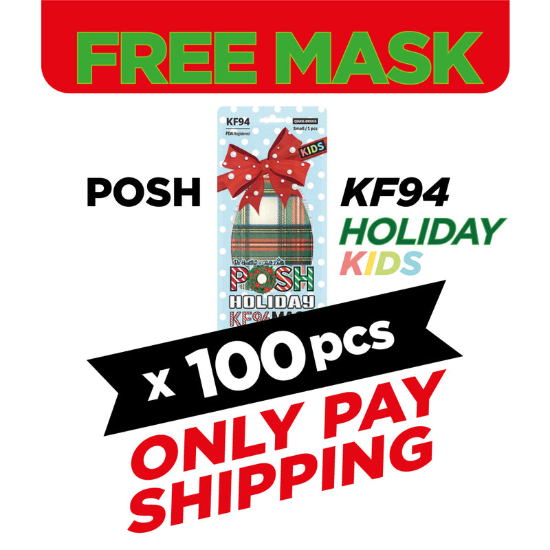 (FREE🔥) 100pcs POSH KF94 Holiday Special - Kids (KH03) - EXP Nov 1, 2025