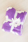 Lilac Coconut Cozy Throw, Soft Plush Blanket, Home Comfort Essentials