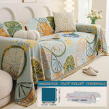 Boho Chic Double-sided Chenille Sofa Cover with Tassels - All-Season - Bohemian Couch Protector, Tassel Sofa Throw, Reversible Chenille Cover