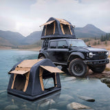 Amphibious Inflatable Car Roof Top Tent with Complete Camping Accessory Kit, Elevated Vehicle Shelter, Portable Adventure Camping System, Quick Setup Outdoor Tent
