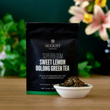 Superbloom Sweet Lemon Oolong Green Tea - Premium Loose Leaf Citrus Floral Tea with Creamy Lemon Notes, Vegan Herbal Blend, Refreshing Afternoon Tea, citrus floral tea, creamy lemon tea, artisan loose leaf