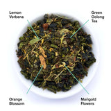 Superbloom Sweet Lemon Oolong Green Tea - Premium Loose Leaf Citrus Floral Tea with Creamy Lemon Notes, Vegan Herbal Blend, Refreshing Afternoon Tea, citrus floral tea, creamy lemon tea, artisan loose leaf