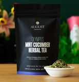 Olympus Mint Cucumber Herbal Tea - Caffeine Free Refreshing Herbal Blend with Peppermint & Cucumber, All Natural Botanical Infusion, vegan herbal tea, cooling mint tea, cucumber infusion