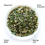 Olympus Mint Cucumber Herbal Tea - Caffeine Free Refreshing Herbal Blend with Peppermint & Cucumber, All Natural Botanical Infusion, vegan herbal tea, cooling mint tea, cucumber infusion