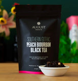 Southern Gothic Peach Bourbon Black Tea - Premium Malty Black Tea with Peach & Bourbon Notes, Rich Artisan Loose Leaf Blend, peach black tea, bourbon infused tea, gourmet loose leaf