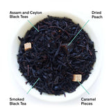 Southern Gothic Peach Bourbon Black Tea - Premium Malty Black Tea with Peach & Bourbon Notes, Rich Artisan Loose Leaf Blend, peach black tea, bourbon infused tea, gourmet loose leaf