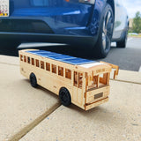 Dual Power School Bus STEM Kit – Build, Paint & Personalize | Battery + Solar Powered – Clean Energy, DIY Project, Educational Toy