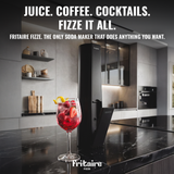 Fritaire Fizze Sparkling Beverage Soda Maker Machine, Home Carbonation System, Sparkling Water Maker, CO₂ Beverage Carbonator