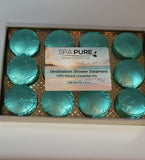 Destination Aromatherapy Shower Steamers Gift Set – 12 Essential Oil Bombs — luxury spa, refreshing scents, handmade