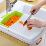 Kitchen drain cutting board - Sink Mounted Cutting Board, Draining Food Tray, Multi-Purpose Chopping Board