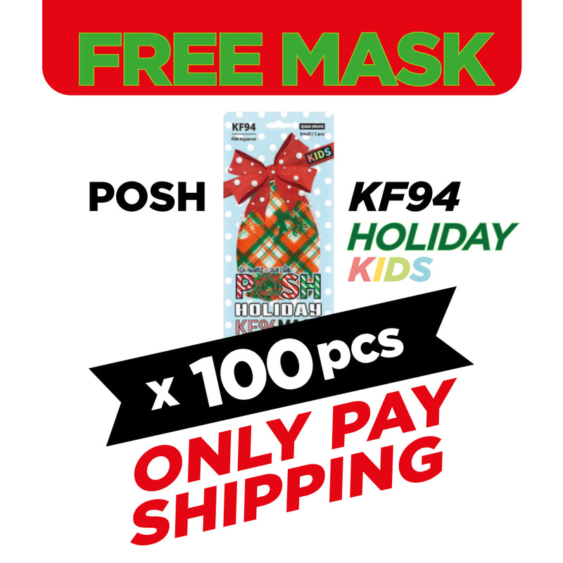 (FREE🔥) 100pcs POSH KF94 Holiday Special - Kids (KH09) - EXP Nov 1, 2025