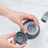 Kitchen Soap Dispensing Palm Cleaning Brush for Dishes, Sinks & Tiles, Dish Scrubber, Soap Dispensing Brush, Kitchen Cleaning Tool