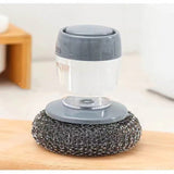 Kitchen Soap Dispensing Palm Cleaning Brush for Dishes, Sinks & Tiles, Dish Scrubber, Soap Dispensing Brush, Kitchen Cleaning Tool