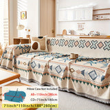 Extra Large Sofa Cover – Stretchable Furniture Protector - Stretch Sofa Protector, Linen Couch Cover, Pet-Friendly Slipcover