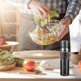 Gravity Sensor Electric Salt & Pepper Grinder with LED Light – One-Hand Automatic Spice Mill, Adjustable Coarseness Grinder, Cordless Kitchen Tool