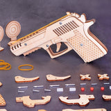 DIY Kit Rubber Band Launcher, Fun Wooden Craft and STEM Toy – Rubber Band Shooter, Wooden STEM Project, Hands-On Building Kit