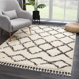 Wallagrass Trellis Shag Area Rug – plush comfort, Moroccan style, textured design