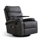 Levede Heated Massage Recliner Chair with Adjustable Backrest and Footrest, Home Relaxation Lounger, Faux Leather Armchair, Comfort Lounge Seating