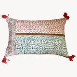 Hand-Blocked Cotton Rectangular Pillow – artisan print, decorative accent, cotton