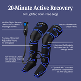 Air-C Leg Massager for Compression Recovery & Everyday Comfort, Home Leg Therapy, Muscle Relaxation System, Swelling Relief