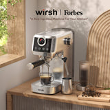 Wirsh Home Barista Plus 20 Bar Espresso Machine – Stainless Steel Coffee Maker with Steam Wand, Touch Screen Control, Precision Pressure Gauge-espresso maker, steam wand, pressure control