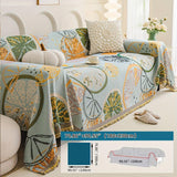 Boho Chic Double-sided Chenille Sofa Cover with Tassels - All-Season - Bohemian Couch Protector, Tassel Sofa Throw, Reversible Chenille Cover