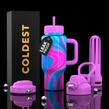 COLDEST 24oz Limitless Ultra V8 Insulated Water Bottle – Leakproof, Floating Design, Multi-Lid Hydration System, stainless steel, cupholder friendly, cirkul compatible