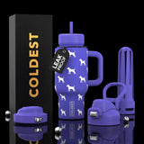 COLDEST 24oz Limitless Ultra V8 Insulated Water Bottle – Leakproof, Floating Design, Multi-Lid Hydration System, stainless steel, cupholder friendly, cirkul compatible