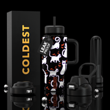 COLDEST 24oz Limitless Ultra V8 Insulated Water Bottle – Leakproof, Floating Design, Multi-Lid Hydration System, stainless steel, cupholder friendly, cirkul compatible