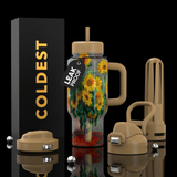 COLDEST 24oz Limitless Ultra V8 Insulated Water Bottle – Leakproof, Floating Design, Multi-Lid Hydration System, stainless steel, cupholder friendly, cirkul compatible