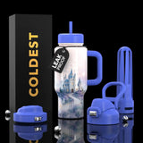 COLDEST 24oz Limitless Ultra V8 Insulated Water Bottle – Leakproof, Floating Design, Multi-Lid Hydration System, stainless steel, cupholder friendly, cirkul compatible