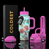 COLDEST 24oz Limitless Ultra V8 Insulated Water Bottle – Leakproof, Floating Design, Multi-Lid Hydration System, stainless steel, cupholder friendly, cirkul compatible