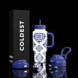 COLDEST 24oz Limitless Ultra V8 Insulated Water Bottle – Leakproof, Floating Design, Multi-Lid Hydration System, stainless steel, cupholder friendly, cirkul compatible
