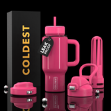 COLDEST 24oz Limitless Ultra V8 Insulated Water Bottle – Leakproof, Floating Design, Multi-Lid Hydration System, stainless steel, cupholder friendly, cirkul compatible