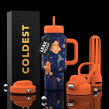 COLDEST 24oz Limitless Ultra V8 Insulated Water Bottle – Leakproof, Floating Design, Multi-Lid Hydration System, stainless steel, cupholder friendly, cirkul compatible