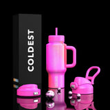 COLDEST 24oz Limitless Ultra V8 Insulated Water Bottle – Leakproof, Floating Design, Multi-Lid Hydration System, stainless steel, cupholder friendly, cirkul compatible