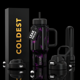COLDEST 24oz Limitless Ultra V8 Insulated Water Bottle – Leakproof, Floating Design, Multi-Lid Hydration System, stainless steel, cupholder friendly, cirkul compatible