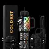 COLDEST 24oz Limitless Ultra V8 Insulated Water Bottle – Leakproof, Floating Design, Multi-Lid Hydration System, stainless steel, cupholder friendly, cirkul compatible