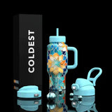 COLDEST 24oz Limitless Ultra V8 Insulated Water Bottle – Leakproof, Floating Design, Multi-Lid Hydration System, stainless steel, cupholder friendly, cirkul compatible