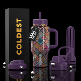COLDEST 24oz Limitless Ultra V8 Insulated Water Bottle – Leakproof, Floating Design, Multi-Lid Hydration System, stainless steel, cupholder friendly, cirkul compatible