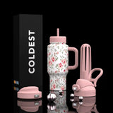 COLDEST 24oz Limitless Ultra V8 Insulated Water Bottle – Leakproof, Floating Design, Multi-Lid Hydration System, stainless steel, cupholder friendly, cirkul compatible