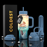 COLDEST 24oz Limitless Ultra V8 Insulated Water Bottle – Leakproof, Floating Design, Multi-Lid Hydration System, stainless steel, cupholder friendly, cirkul compatible