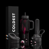 COLDEST 24oz Limitless Ultra V8 Insulated Water Bottle – Leakproof, Floating Design, Multi-Lid Hydration System, stainless steel, cupholder friendly, cirkul compatible