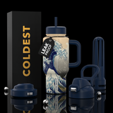 COLDEST 24oz Limitless Ultra V8 Insulated Water Bottle – Leakproof, Floating Design, Multi-Lid Hydration System, stainless steel, cupholder friendly, cirkul compatible