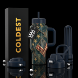COLDEST 24oz Limitless Ultra V8 Insulated Water Bottle – Leakproof, Floating Design, Multi-Lid Hydration System, stainless steel, cupholder friendly, cirkul compatible