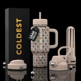 COLDEST 24oz Limitless Ultra V8 Insulated Water Bottle – Leakproof, Floating Design, Multi-Lid Hydration System, stainless steel, cupholder friendly, cirkul compatible