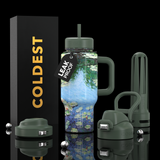 COLDEST 24oz Limitless Ultra V8 Insulated Water Bottle – Leakproof, Floating Design, Multi-Lid Hydration System, stainless steel, cupholder friendly, cirkul compatible