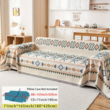 Extra Large Sofa Cover – Stretchable Furniture Protector - Stretch Sofa Protector, Linen Couch Cover, Pet-Friendly Slipcover